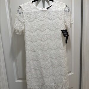 Lulus - White Lace Shift Dress